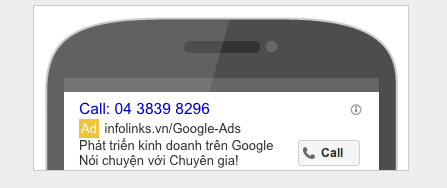 Quảng cáo "Chỉ gọi" trên Google.