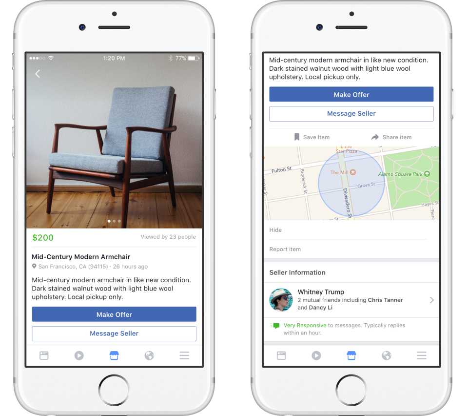 Facebook ra mắt Marketplace